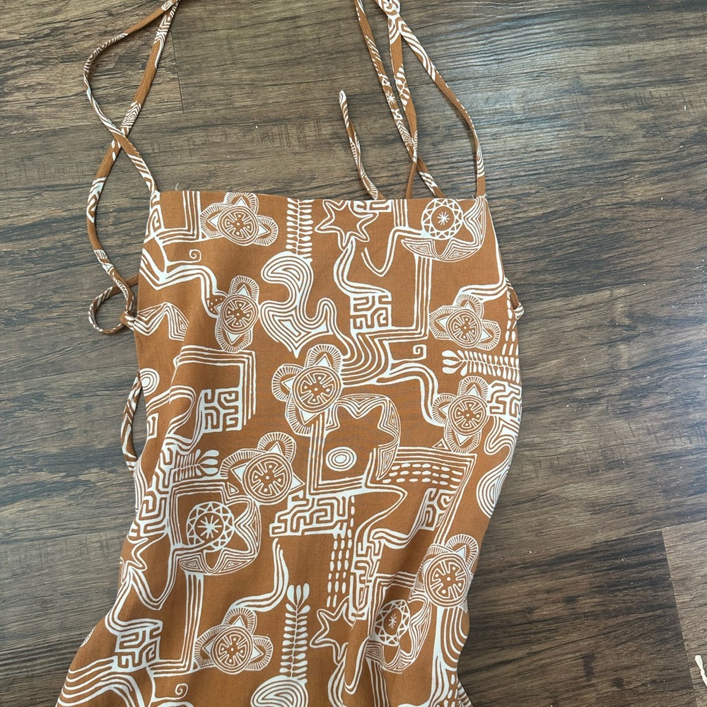 urban outfitters strappy open back midi dress